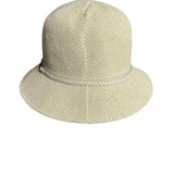 Yellow Cloche Hat With Braided Band & Metal Buckle Accent