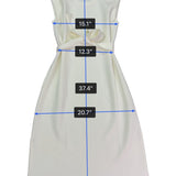 Spanx Women White Sleeveless Belted Midi Dress AirEssentials Pockets Size M