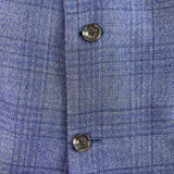 Jos. A. Bank Mens Blue Wool Plaid Suit Jacket Reserve Collection Size 43R