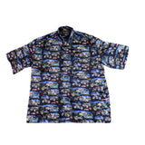 Nicole Miller Mens Black Harley Davidson Print Short Sleeve Shirt Size XL