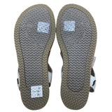 Skechers Women’s White Arch Fit Comfort Cork Sole Slip-On Wedge Sandals Size 9US