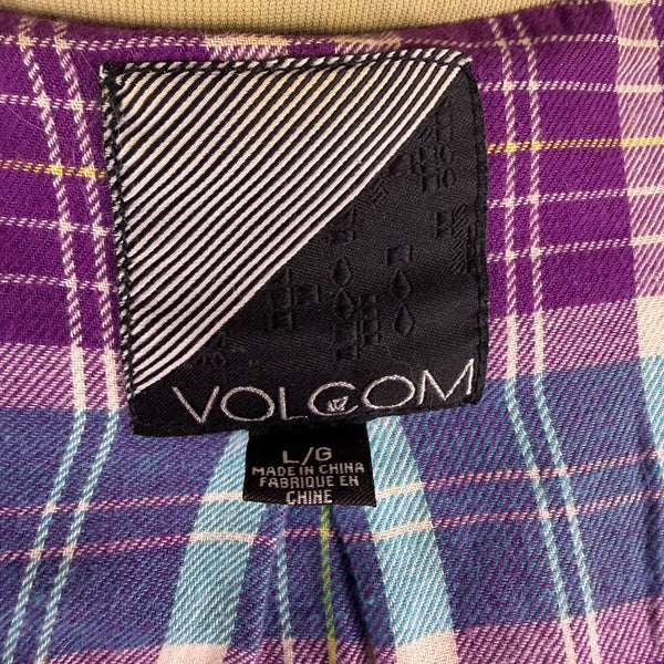 Volcom Women Khaki Cotton/Elastane Jacket Belted Military Style Size L