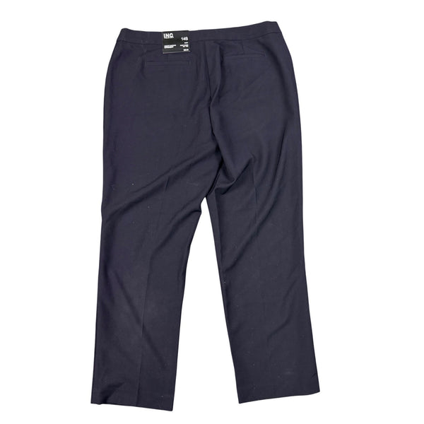 I.N.C. Womens Black Recycled Straight-Leg Pants Size 14S