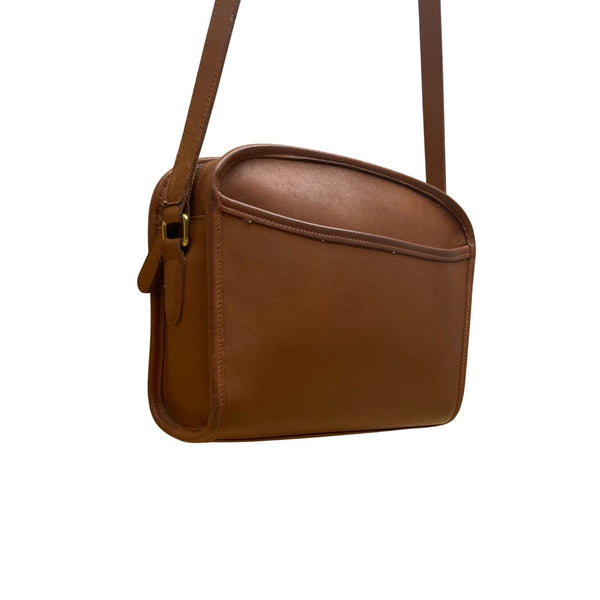 Vintage Coach Women’s Brown Leather Adjustable Strap Metropolis Crossbody Bag