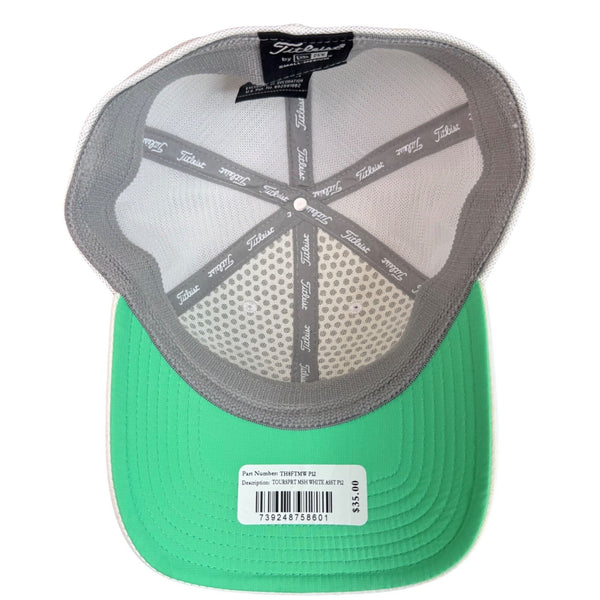 Titleist White/Green Polyester Golf Hat Small-Medium Fit