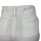 Calvin Klein Womens High-Rise White Trousers With Straight Fit Size 6 - New