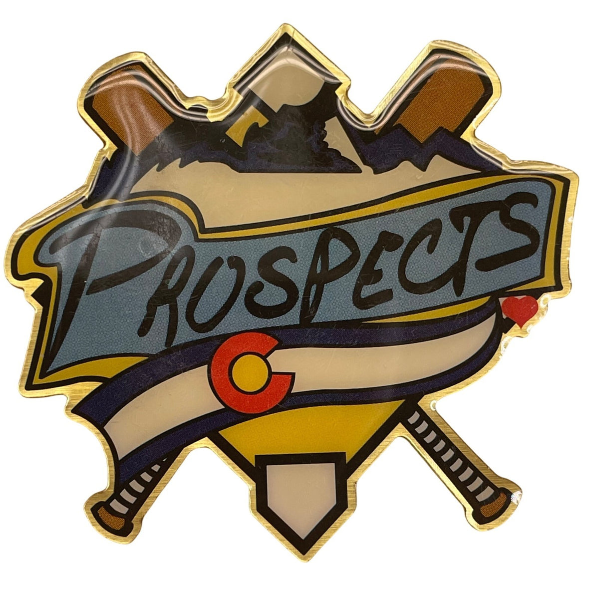 Colorado Prospects Baseball Team Enamel Pin With Dual Clutch Backing