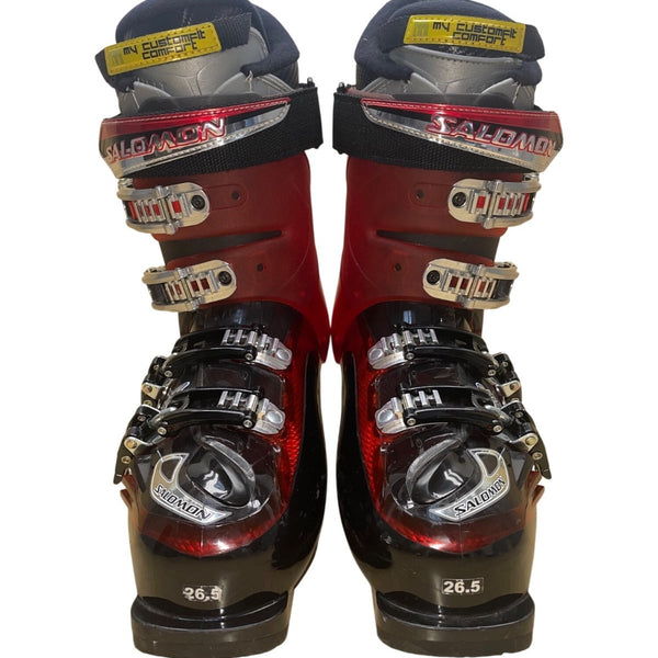 Salomon Unisex Red & Black Plastic 3D Buckles X7 Impact Ski Boots Size 26.5