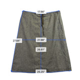Banana Republic Womens Gray Wool Blend A-Line Skirt With Drawstring Waist Sz 14