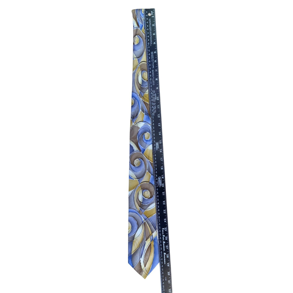 J. Garcia Mens Multicolor Silk Necktie Snail Garden Pattern