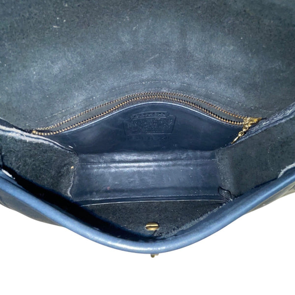 Coach Women’s Navy Leather Turnlock Closure Adjustable Strap Crossbody Bag