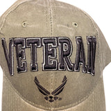 Extreme Embroidery Mens Olive  Air Force Veteran Cap & Lanyard Set Adjustable