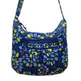 Vera Bradley Women’s Blue Quilted Floral Adjustable Strap Shoulder Tote Bag