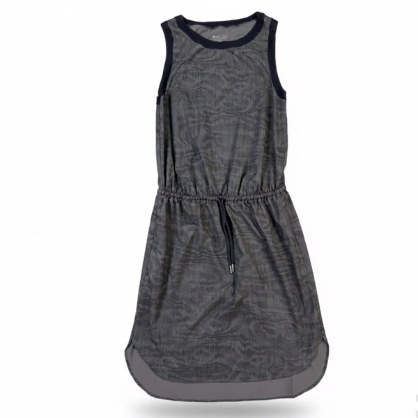Athleta Womens Gray Sleeveless Drawstring Waist Dress XXS