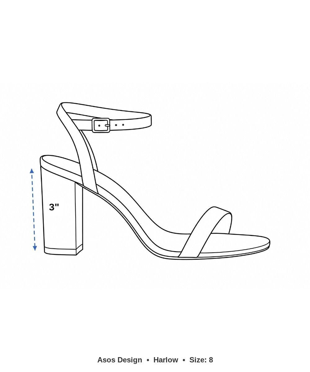 Asos Design Women’s Pink Strappy Studded Harlow Block Heel Sandals Size 8