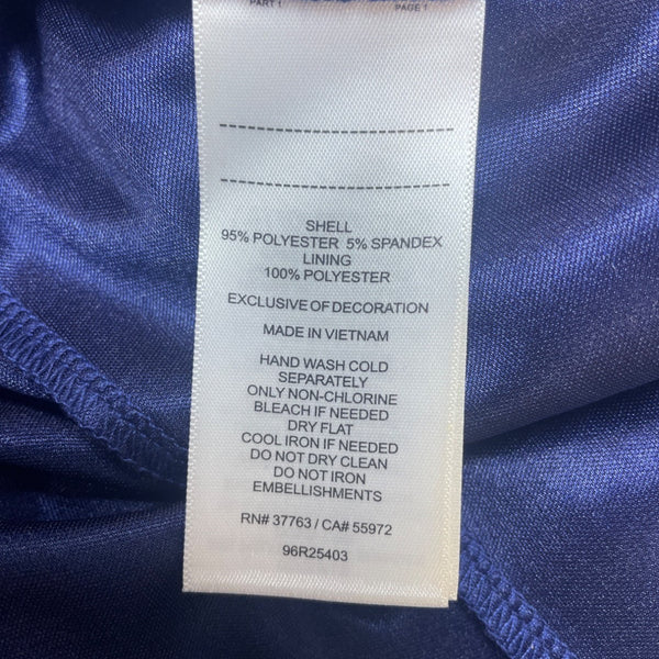 Laundry By Shelli Segal Womens Blue Polyester Spandex Halter Maxi Dress Size 4