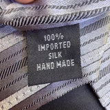 Kenneth Cole Mens Grey/Blue Silk Handmade Striped Tie Business Formal