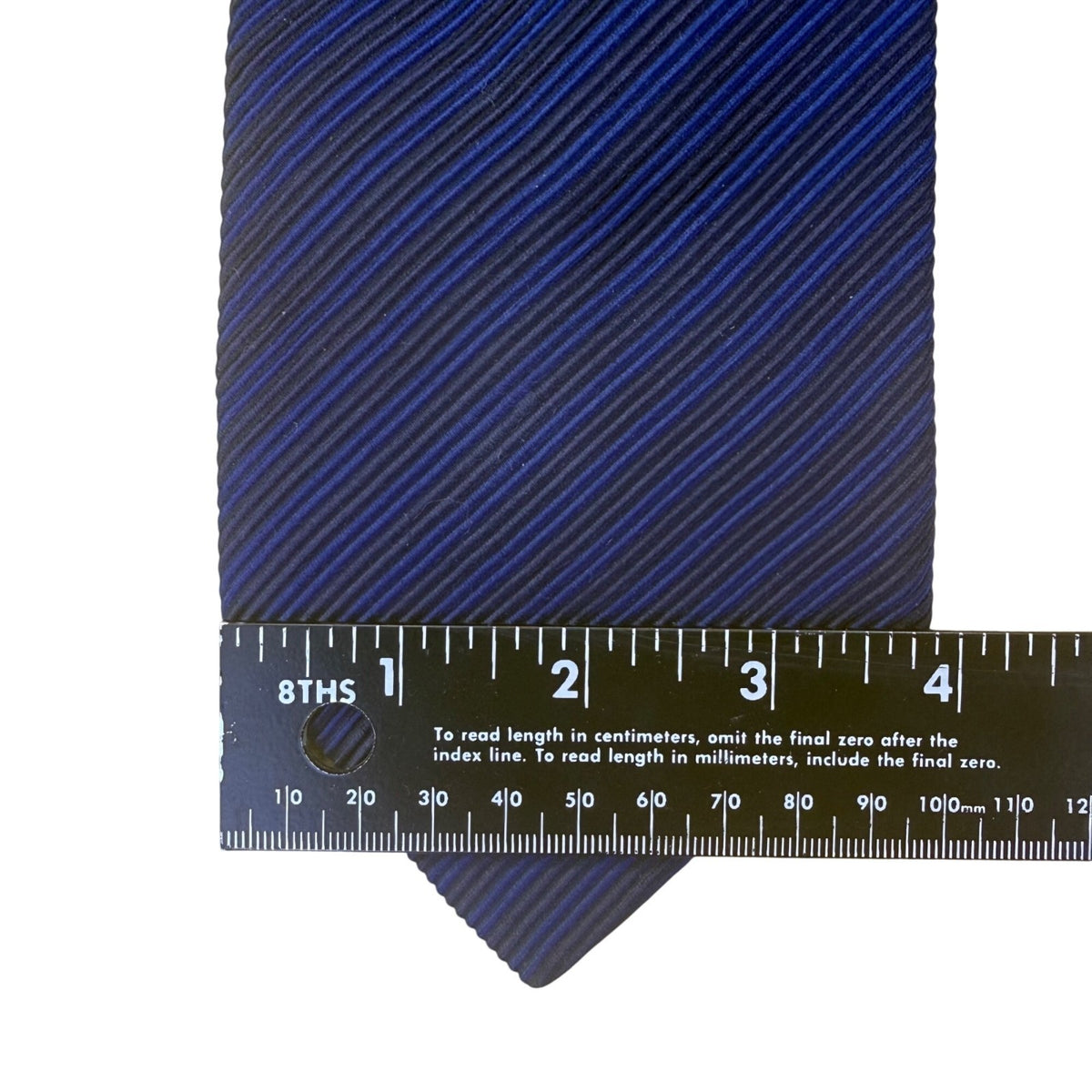Robert Talbott Mens Blue Hand-Sewn Silk Cotton Striped Tie Made In USA