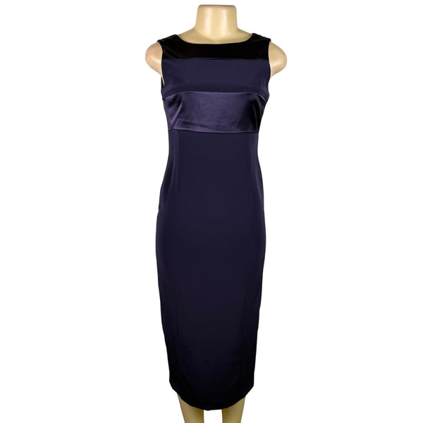 Jones New York Womens Navy Sleeveless Evening Dress Triacetate Blend Sz 2P - New