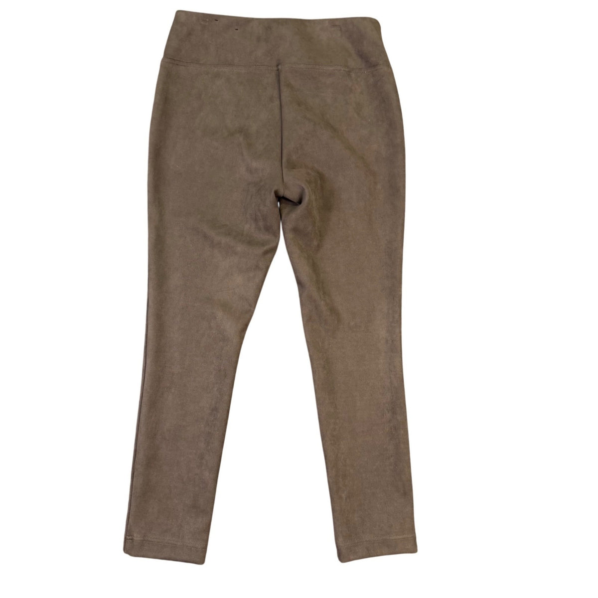 Andrew Marc Womens Brown Suede-Like Mid Rise Skinny Trousers Size M