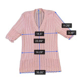Vogue Womens Pink Knit Top & Skirt Set Soft Modest Ribbed 2-Piece Sz M