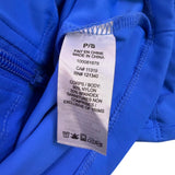 G Édition Womens Blue Zip-Up Short Sleeve Top Athletic Stretch Size P/S