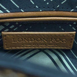 London Fog Women’s Brown Faux Leather Taupe Snake Print Tote Bag - New
