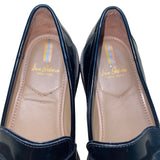 Sam Edelman Women’s Black Faux Patent Leather Horsebit Accent Lug Loafers Sz 8M