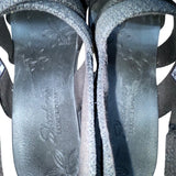 Skechers Women’s Black Adhesive Buckle Strap Luxe Foam Platform Sandals Size 11