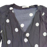 Mango Womens Black Viscose Polka Dot Long-Sleeve Casual Dress Size M
