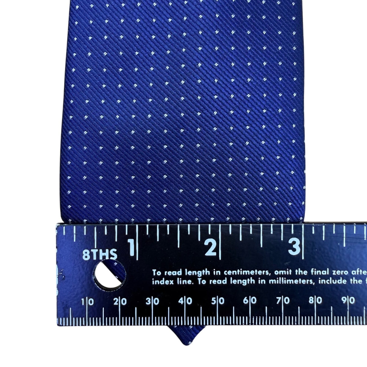 WeiShang Mens Royal Blue Silk Polka Dot Pattern Neck Tie Handmade