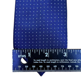 WeiShang Mens Royal Blue Silk Polka Dot Pattern Neck Tie Handmade