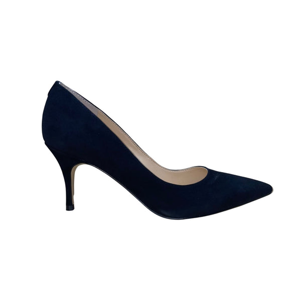 Ivanka Trump Women’s Black Suede Leather Pointy Toe Boni Heels Size 9.5M