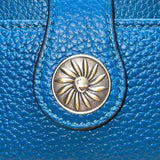 Travelambo Women’s Blue Faux Leather Wallet Clutch With Snap Button Closure
