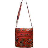 Vera Bradley Women’s Coral Floral Quilted Pattern Adjustable Crossbody Bag