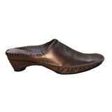 Modellista Women’s Bronze Stitched Leather Slip-On Drive Mules Size 10M