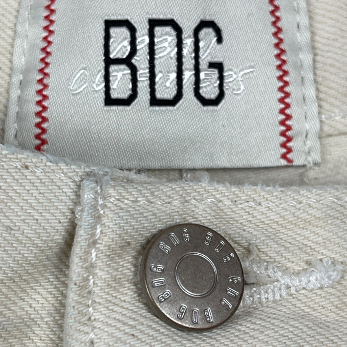 BDG Mens White Workwear Cargo Pants Size Unknown