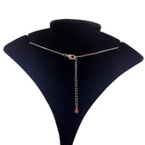 Sterling Silver 925 Womens Lariat Necklace Y-Shape Triangular Pendant