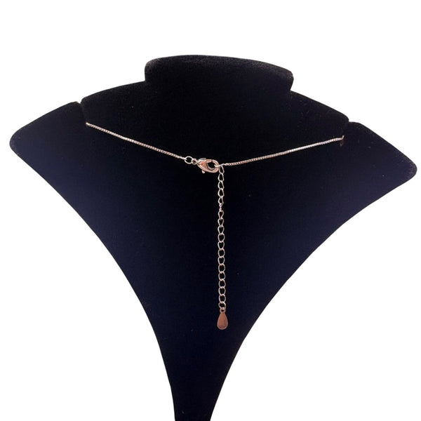 Sterling Silver 925 Womens Lariat Necklace Y-Shape Triangular Pendant