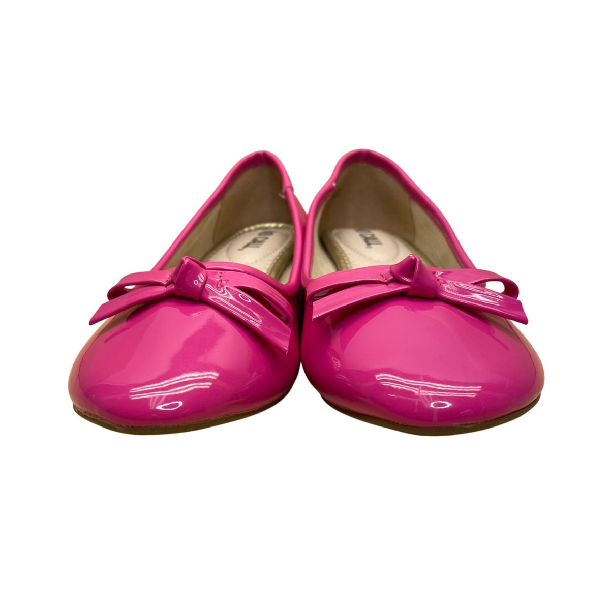 No Call Women’s Hot Pink Patent With Bow Slip-On Ballet Flats Size 7.5W