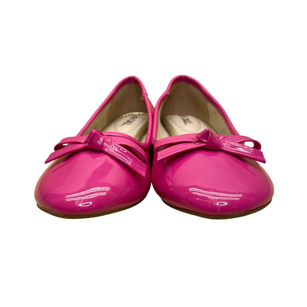 No Call Women’s Hot Pink Patent With Bow Slip-On Ballet Flats Size 7.5W