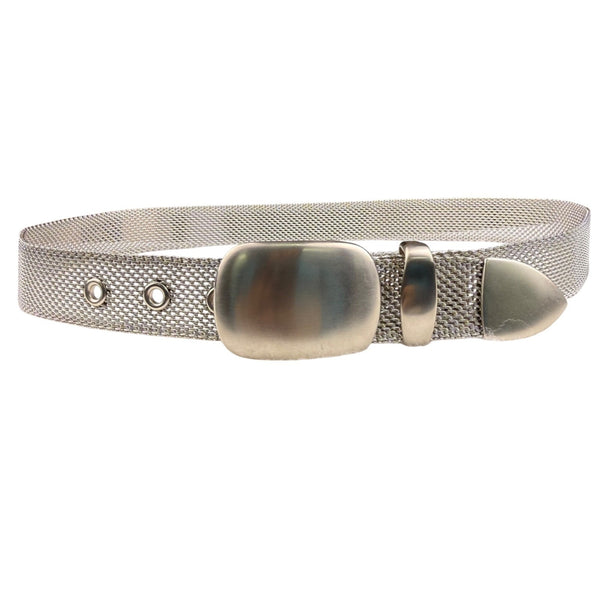 Stainless Steel Silver Adjustable Mesh Belt Fashionable Design