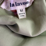 La Lavon Womens Green & Mauve Tank Top With Tie Straps Size M