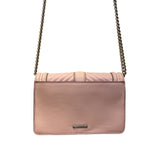 Rebecca Minkoff Women’s Pink Chevron Quilted Leather Turn Lock Crossbody Bag