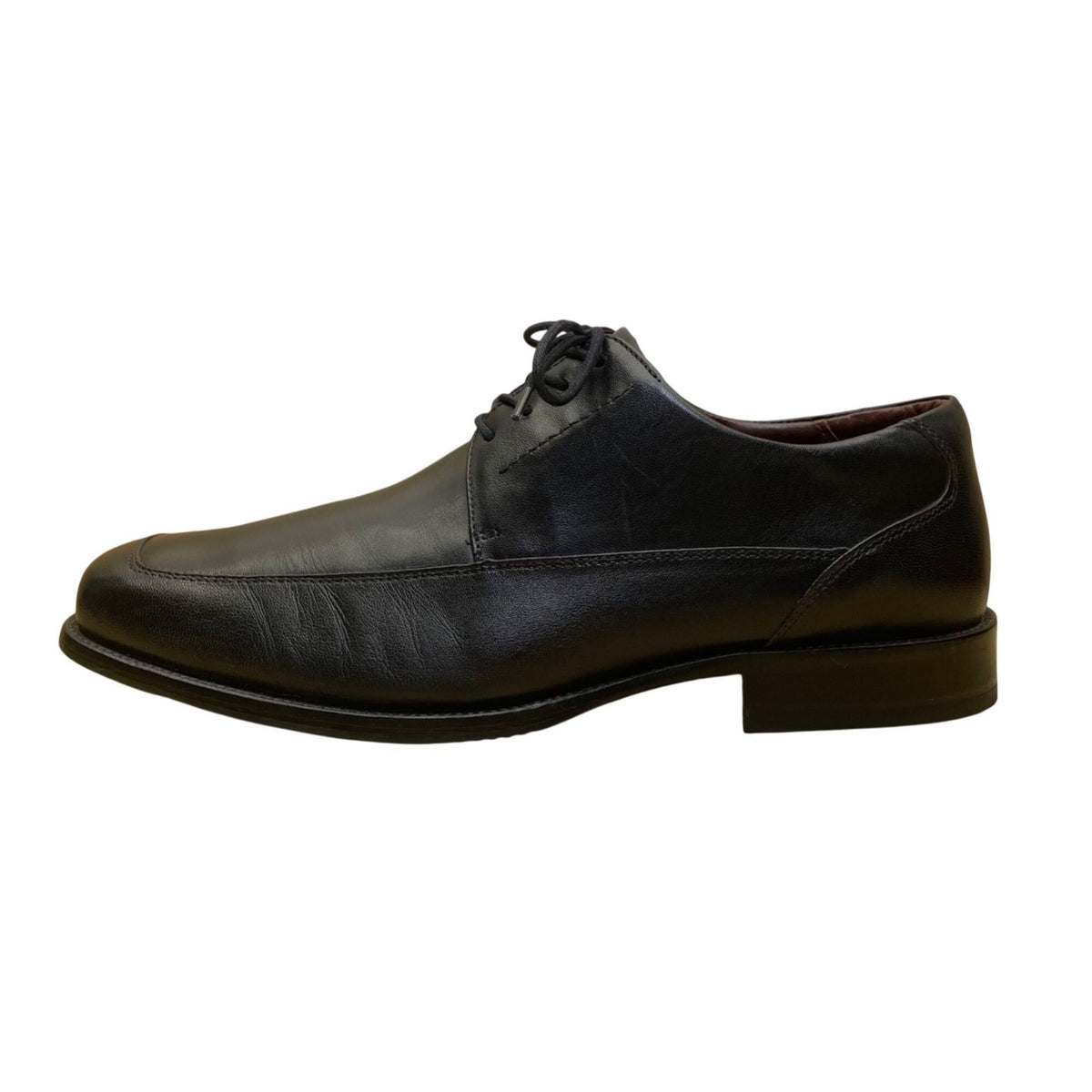 Johnston & Murphy Men’s Black Leather Lace-Up Dobson Moc Toe Oxfords Size 12W