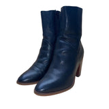 Aldo Women’s Black Leather Block Heel Fearien Ankle Boots Size 6