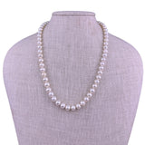 Freshwater Pearl Womens White Necklace Silver-Tone Clasp Art Deco Style 