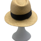 Betmar Straw Fedora Hat With Black Band For Men & Women