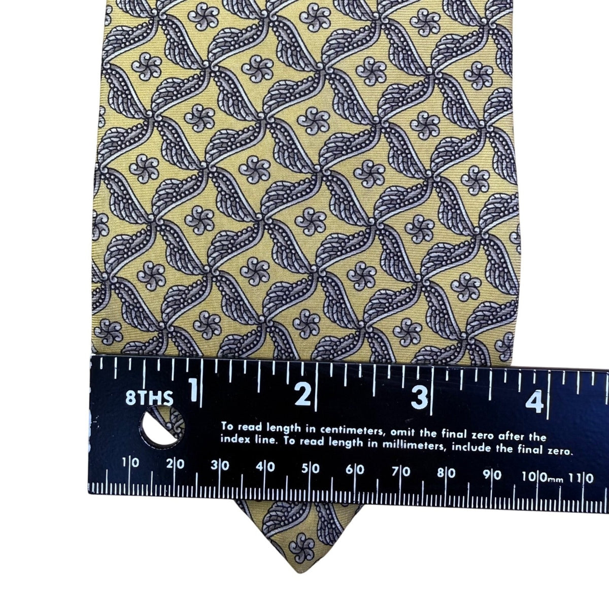 Bert Pullitzer  Yellow & Navy Silk Mens Patterned Tie By Beau Ties