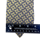 Bert Pullitzer  Yellow & Navy Silk Mens Patterned Tie By Beau Ties